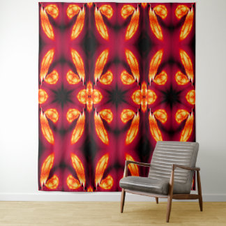 Fire Feather Dream Catcher Red 7 Tapestry