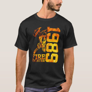 Fire Fighter 1989 33 Years Fire Brigade 33rd Birth T-Shirt