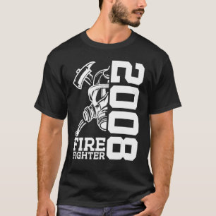 Fire Fighter 2008 15 Years Fire Brigade 15th Birth T-Shirt