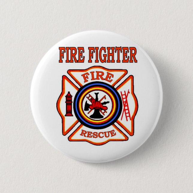 FIRE FIGHTER 2 INCH ROUND BUTTON (Front)