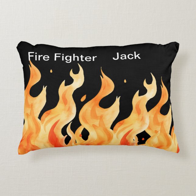 Fire Fighter Accent Pillow (Front)