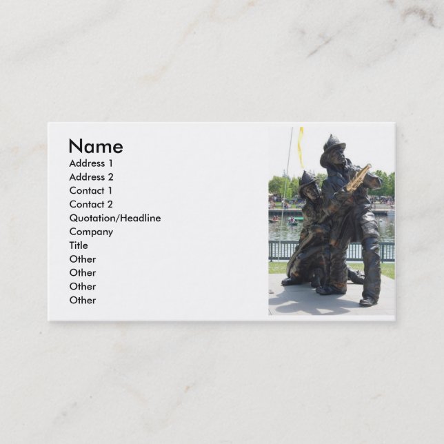 fire fighter business card (Front)
