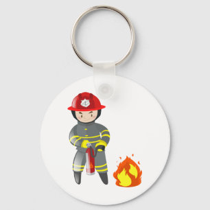 Fire Fighter Extinguisher Keychain