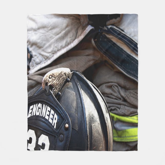Fire Fighter Fleece Blanket (Front)