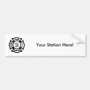 Fire Fighter Maltese Bumper Sticker