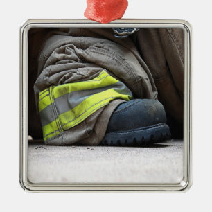 Fire Fighter Metal Ornament