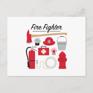 Fire Fighter Postcard