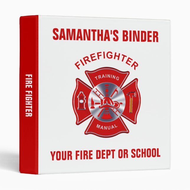 Fire Fighter  School Binder Logo 1 (Front/Spine)