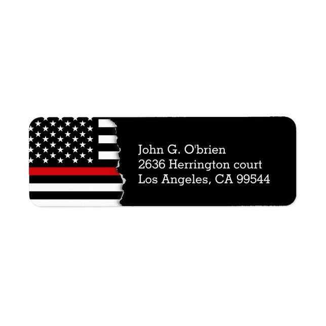 Fire Fighter Style American Flag Personalized (Front)