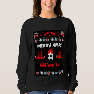 Fire-fighter ugly xmas sweatshirt