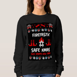 Fire-fighter ugly xmas sweatshirt