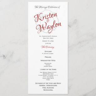 Fire Fighter Wedding program