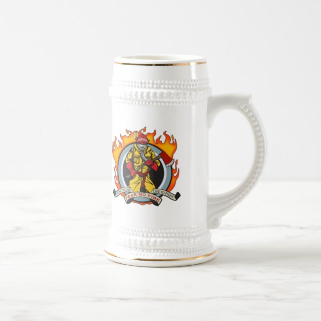 Fire Fighters Fear No Fire Beer Stein (Right)