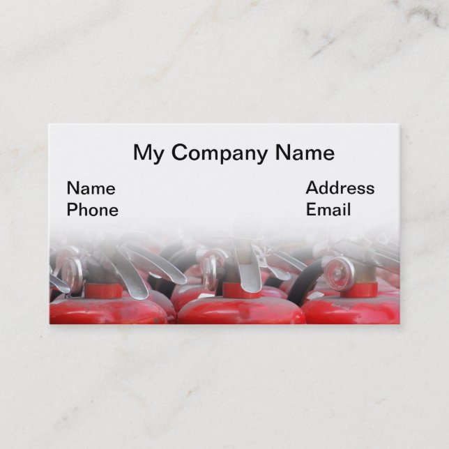 Fire Fighting and Fire Extinguishers Business Card (Front)