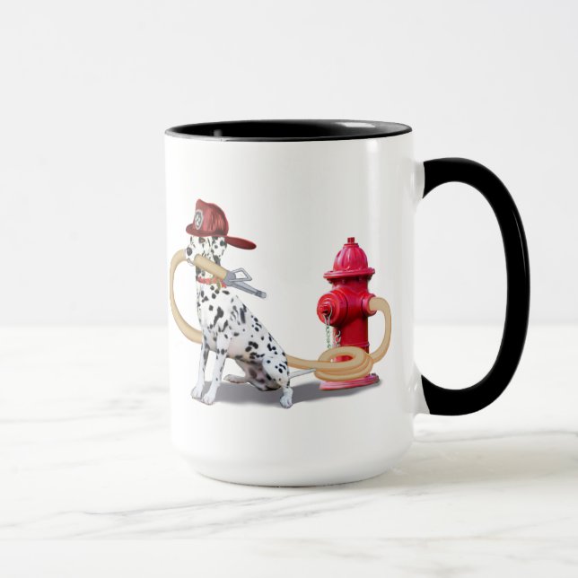 FIRE FIGHTING DALMATIAN MUG (Right)