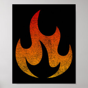 Fire Flame Costume Halloween Lit Burning Flame Poster