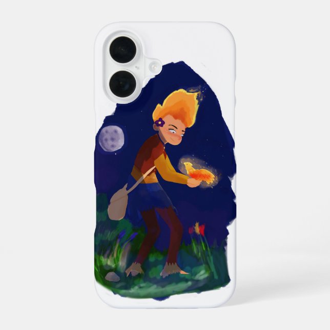 Fire flame iPhone 16 case (Back)