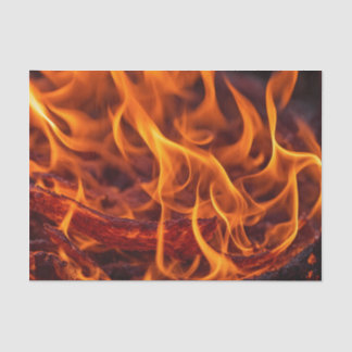 Fire flame macro tissue paper