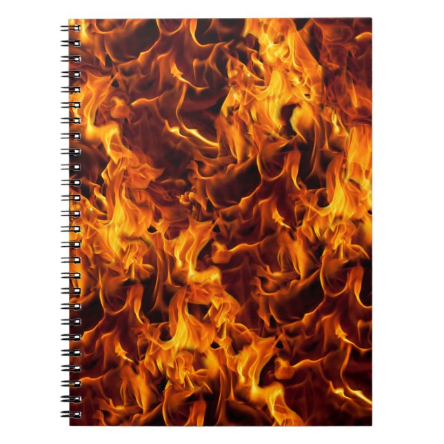 Fire / Flame Pattern Background Notebook (Front)