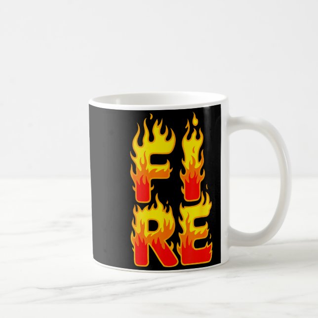 Fire Flame Shirt Adult Kids Men Women Fire And Ice Coffee Mug (Right)