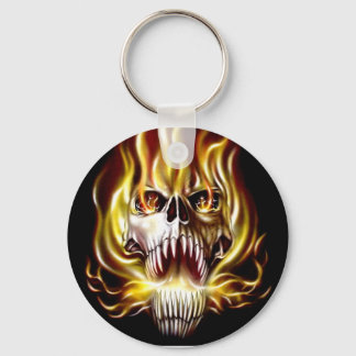 fire-flame-skull-evil keychain