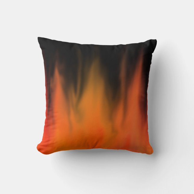 Fire Flame  Throw Pillow (Front)