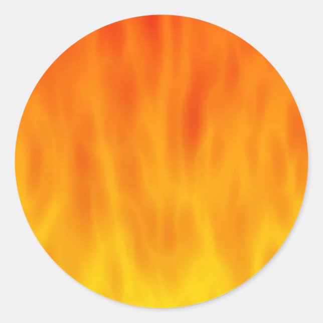 Fire / Flames Artwork: Classic Round Sticker (Front)