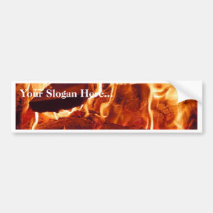 Fire Flames Bumper Sticker