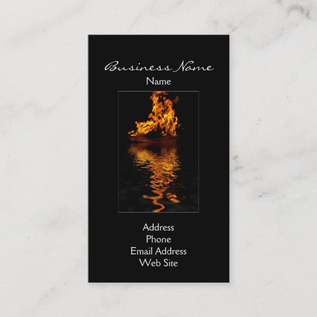 Fire Flames Burning Hot Passion Business Cards (Front)