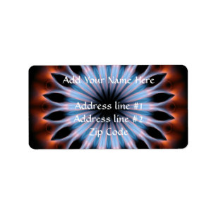 Fire-Flames Kaleidoscope Label
