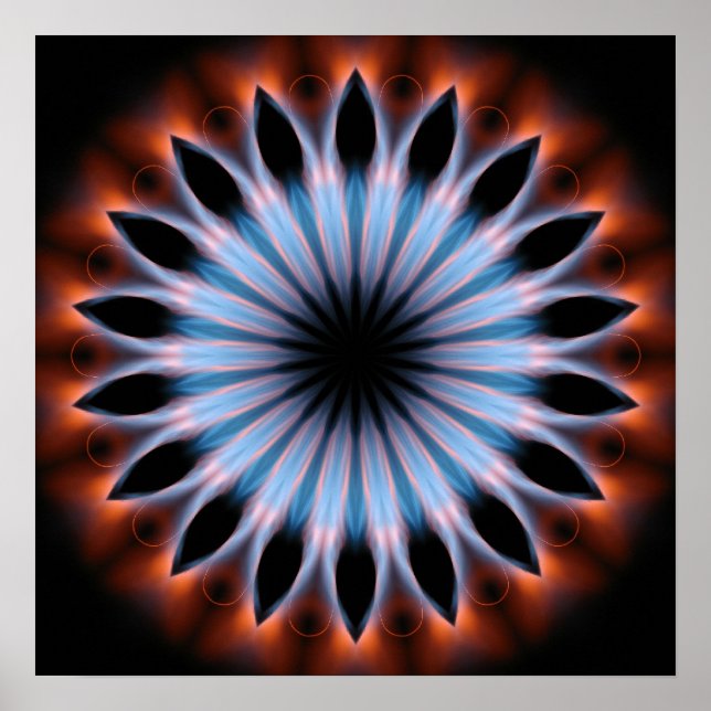 Fire-Flames Kaleidoscope Poster (Front)