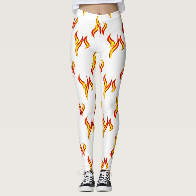 fire flames print leggings (Front)