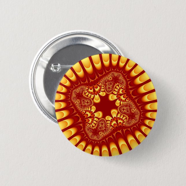 Fire Flower 2 Inch Round Button (Front & Back)