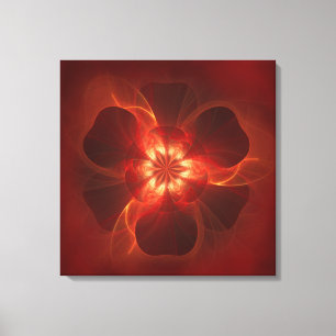 Fire Flower Fractal Art Canvas Print