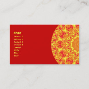 Fire Flower Kaleidoscope Business Card