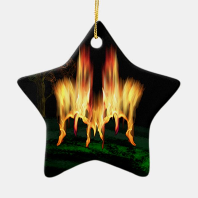 Fire Fly Ceramic Ornament (Front)