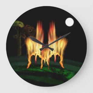 Fire Fly Large Clock
