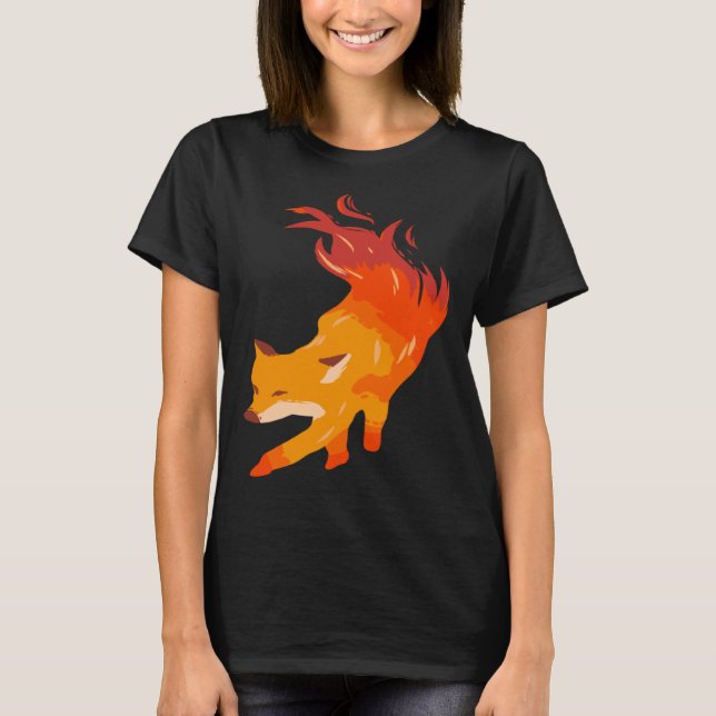 Fire fox artist and fox fan T-Shirt (Front)