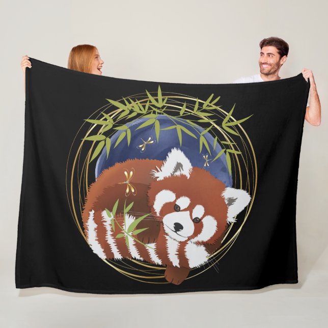 FIRE FOX red panda  Fleece blanket 3 sizes (In Situ)