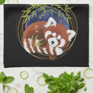 FIRE FOX red panda  kitchen towel