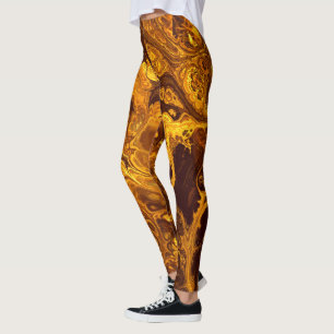 Fire Fractal Art 1-2 Image Options Leggings