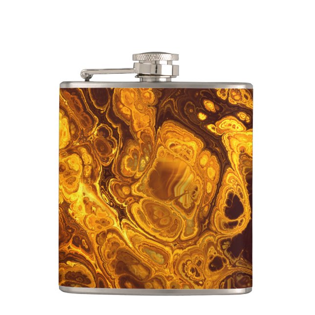 Fire Fractal Art 2 Wrapped Flask (Front)