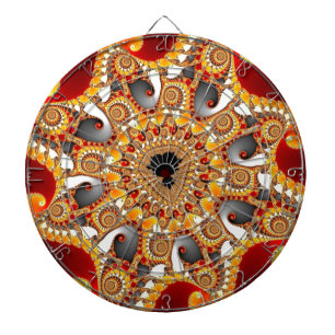 Fire fractal dartboard