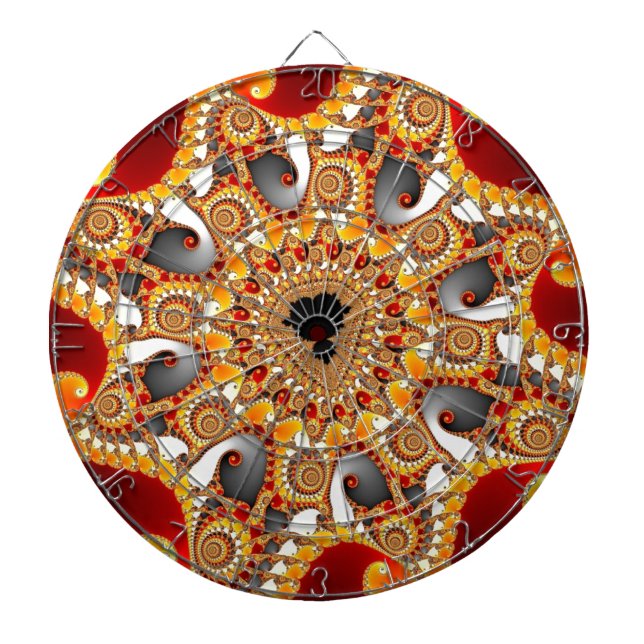 Fire fractal dartboard (Front)
