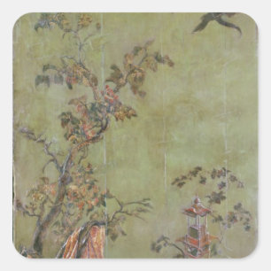 Fire, from a series of panels depicting square sticker