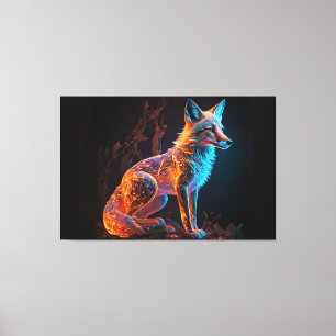 Fire Frost Fox Canvas Print