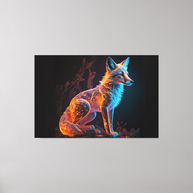 Fire Frost Fox Canvas Print (Front)