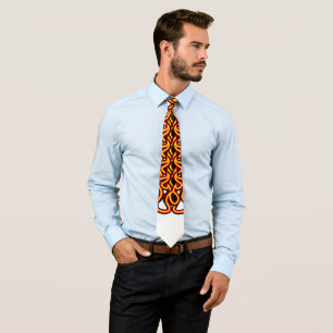 Fire Geometric Chic Tie