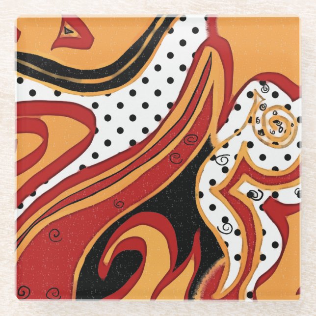 Fire Glass Coaster (Front)