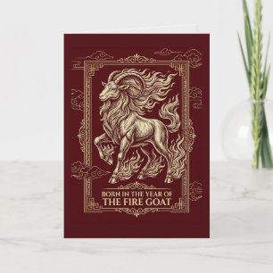 Fire Goat 2027 Birthday Cards